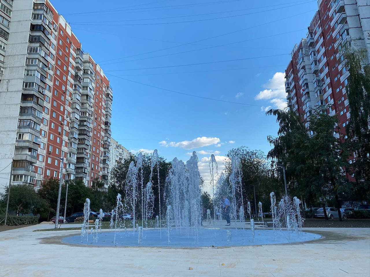 Первый сухой фонтан начал работу в Новокосино