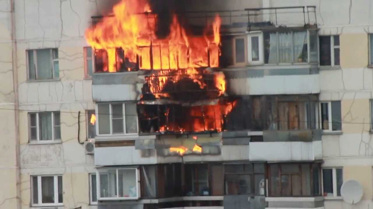 Сгорел балкон